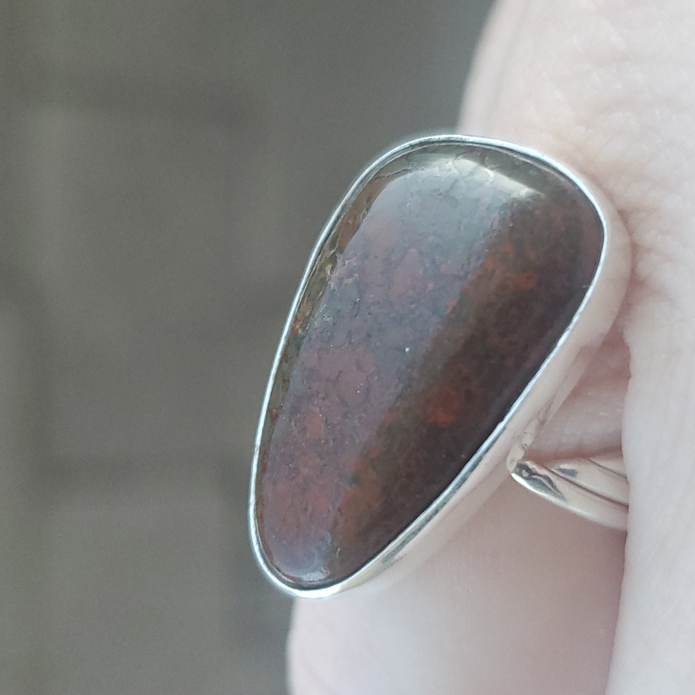 New Dinosaur Bone Adjustable 925 Silver Ring.
